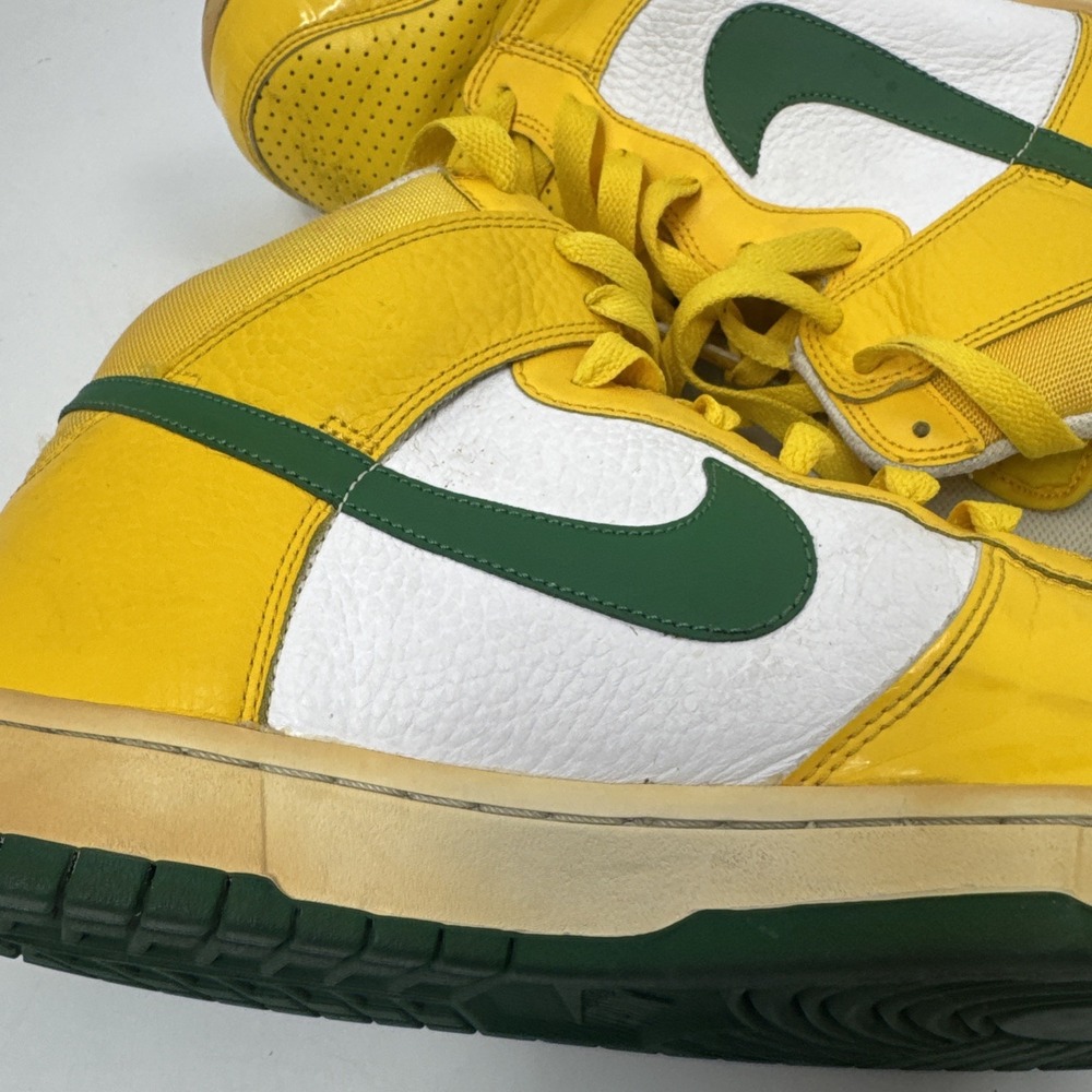 Size 13 Nike Dunk High Reverse Brazil Yellow - 317982-731 - Picture 2 of 9